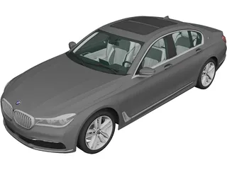 BMW 740Le [G12] (2015) 3D Model preview
