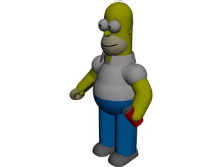 Simpsons Homer 3D Model preview
