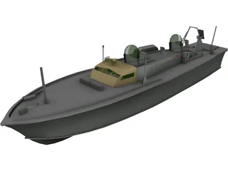 Demora Military Ship 3D Model preview