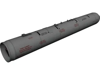 UB-13 122mm Rocket Pod 3D Model preview