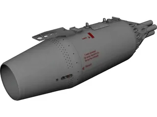 UB-32-57A 57mm Rocket Pod 3D Model preview