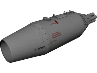 UB-32-57M 57mm Rocket Pod 3D Model preview