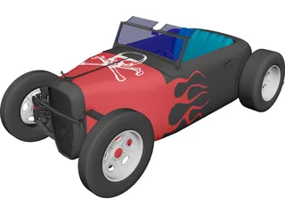 Hot-Rod Flamming 3D Model preview