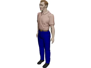 Man Worker 3D Model preview
