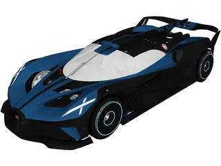 Bugatti Bolide Concept (2020) 3D Model preview