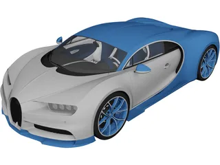 Bugatti Chiron (2020) 3D Model preview