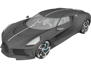 Bugatti La Voiture Noire (2019) 3D Model preview
