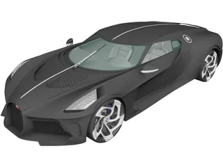 Bugatti La Voiture Noire (2019) 3D Model preview