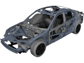 Car Frame 3D Model preview