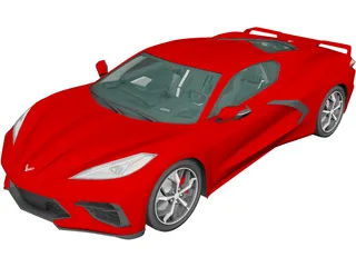 Chevrolet Corvette C8 Stingray (2020) 3D Model preview