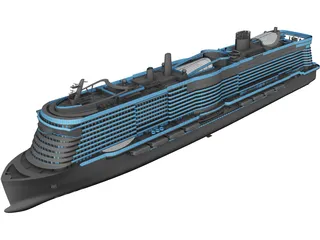 Costa Smeralda Cruise Ship 3D Model preview