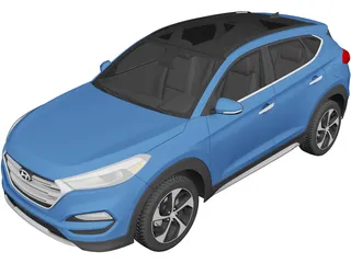 Hyundai Tucson (2016) 3D Model preview