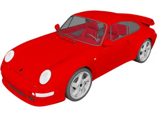 Porsche 911 Turbo (1995) 3D Model preview