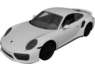 Porsche 911 Turbo S (2016) 3D Model preview