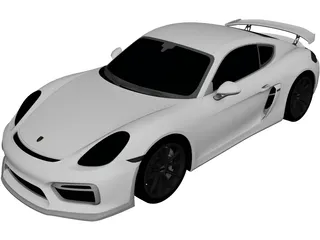 Porsche Cayman GT4 (2015) 3D Model preview