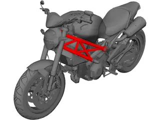 Ducati Monster 696 (2008) 3D Model preview