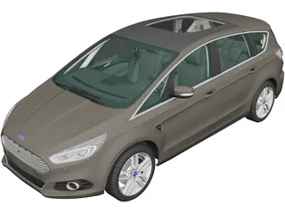 Ford S-Max (2015) 3D Model preview