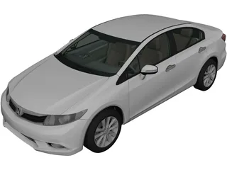 Honda Civic Sedan (2012) 3D Model preview