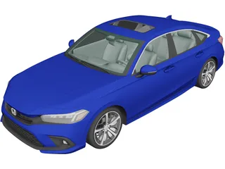 Honda Civic Sedan Touring (2022) 3D Model preview