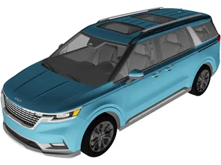 Kia Carnival (2022) 3D Model preview