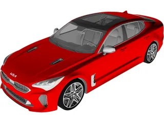 Kia Stinger GT (2022) 3D Model preview
