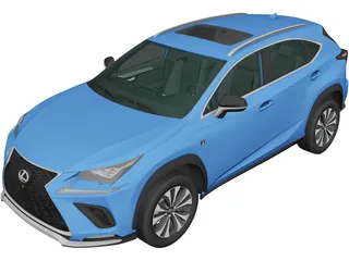 Lexus NX F-Sport (2017) 3D Model preview