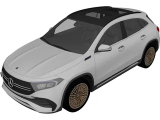 Mercedes-Benz EQA (2022) 3D Model preview