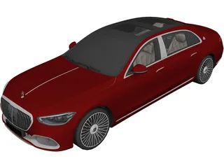 Mercedes-Maybach S-Class (2022) 3D Model preview