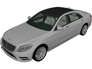 Mercedes-Benz S-class (2014) 3D Model preview