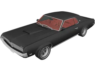 Mercury Cougar XR-7 (1969) 3D Model preview