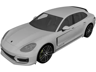 Porsche Panamera 4 E-Hybrid Sport Turismo (2021) 3D Model preview