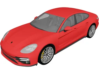 Porsche Panamera Turbo S (2021) 3D Model preview
