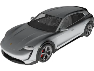 Porsche Taycan 4S Cross Turismo (2021) 3D Model preview