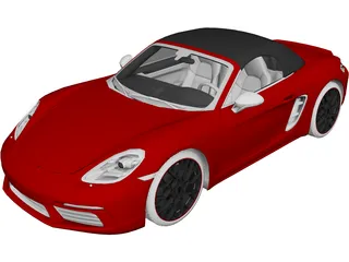 Porsche 718 Boxster S (2017) 3D Model preview