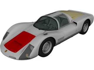 Porsche 906 Carrera 6 Coupe (1966) 3D Model preview
