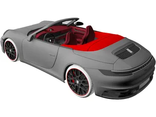 Porsche 911 Carrera Cabriolet (2019) 3D Model preview
