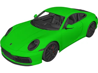 Porsche 911 Carrera S (2019) 3D Model preview