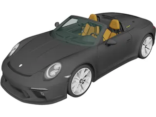 Porsche 911 Speedster Heritage (2019) 3D Model preview