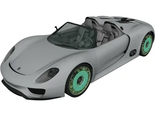 Porsche 918 Spyder (2011) 3D Model preview