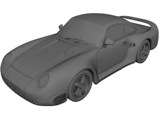 Porsche 959 (1987) 3D Model preview