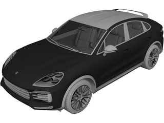 Porsche Cayenne Turbo Coupe (2019) 3D Model preview