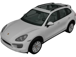 Porsche Cayenne S Hybrid (2010) 3D Model preview