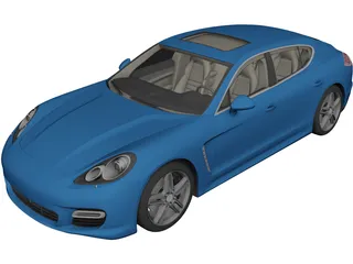 Porsche Panamera Turbo (2009) 3D Model preview