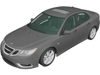 Saab 9-3 Sport Sedan (2008) 3D Model preview