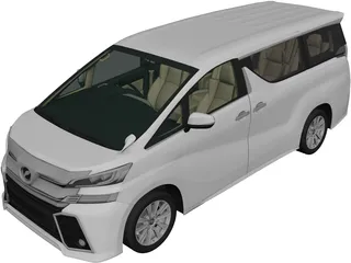 Toyota Vellfire Aero (2015) 3D Model preview