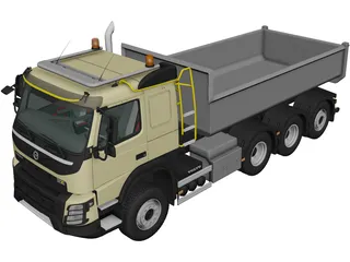 Volvo FMX Tridem (2013) 3D Model preview