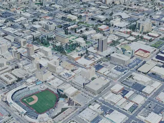 Fresno City, CA, USA (2024) 3D Model preview
