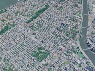 New York City, Upper Manhattan, USA (2024) 3D Model preview