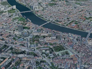 Basel City, Switzerland (2024) 3D Model preview