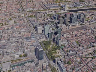 Brussels City, Belgium (2023) 3D Model preview